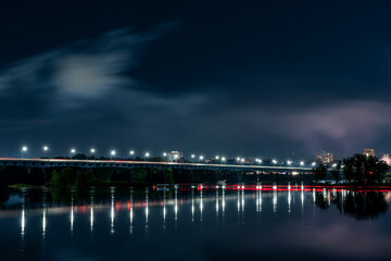 Fototapeta premium Harvey Taylor Bridge at Night