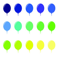 Obraz premium Celebration balloon colorful silhouette icon clipart. Vector illustration vector balloon clipart or vector illustration or clipart