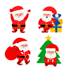 A collection of Christmas Santa Claus, a set of cartoon Christmas illustrations.