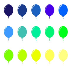 Obraz premium Celebration balloon colorful silhouette icon clipart. jpeg image illustration jpg balloon clipart or illustration or clipart in white background