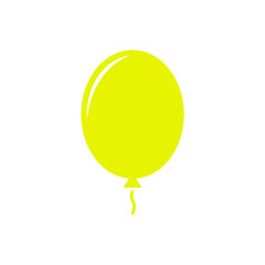 Celebration balloon yellow silhouette icon clipart. Vector illustration vector balloon clipart or vector illustration or clipart

