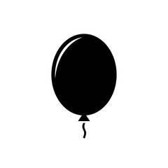 Celebration balloon black silhouette icon clipart. jpeg image illustration jpg balloon clipart 

