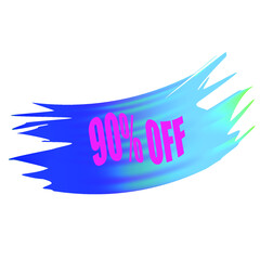 Sign indicating percentage discount, attention sale