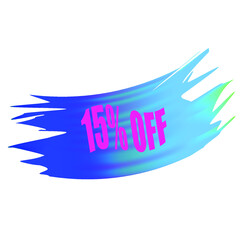 Sign indicating percentage discount, attention sale