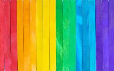 Colorful ice cream sticks with lgbtq background pride gender diversity LGBT love concept.