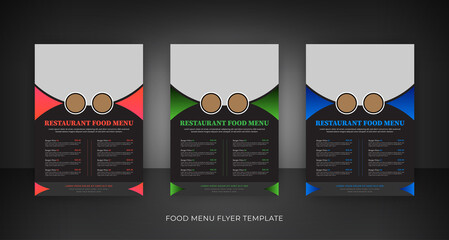 Restaurant Food Menu Flyer Template Design 