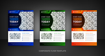 Fototapeta premium Fitness and GYM Flyer Template Design 
