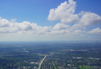 Obraz premium Aerial view of Tampa, st petersburg and clearwater in Florida, USA 