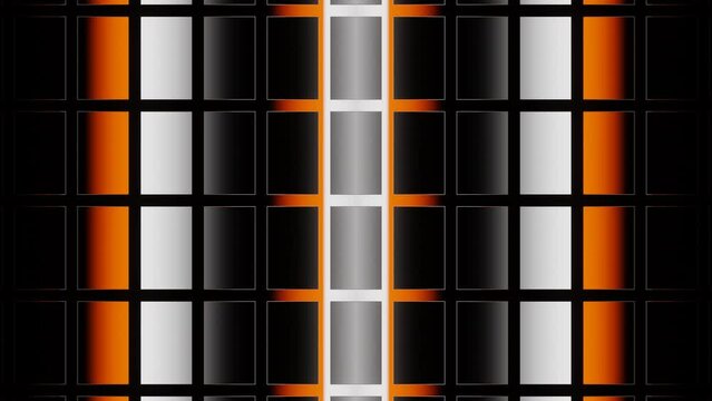 Abstract orange and white grid lines vj loop