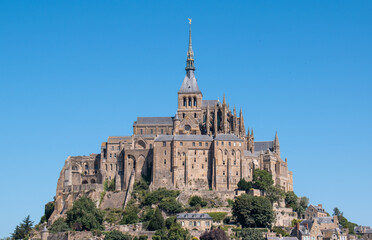 Fototapeta na wymiar L'abbaye du Mont Saint Michel, département de la Manche - France