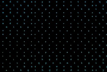 Dark blue vector template with isolated letters.