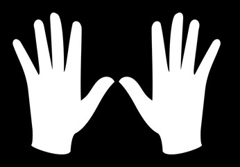 Manos blancas sobre fondo negro