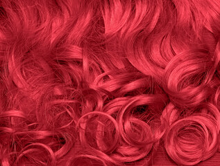 Fiery red female hair