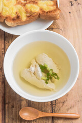 チキンスープとチーズトースト