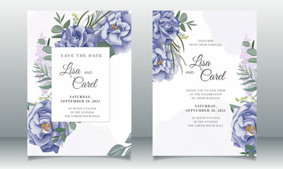Beautiful wedding invitation with floral