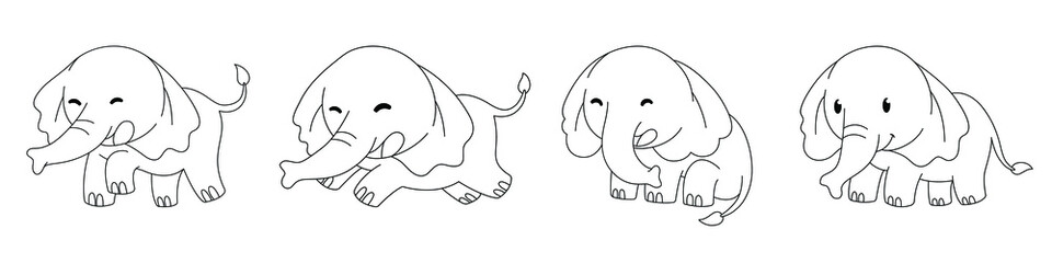 illustration of a sketch of a elephant