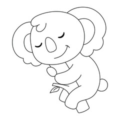 Cute Koala coloring page for kids