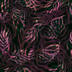 autumn branches with leaves seasonal seamless pattern