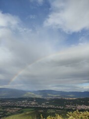 rainbow over the mountains