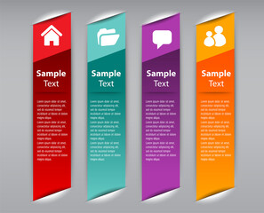 modern text box template, infographics banner 