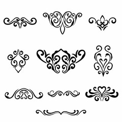 Decorative Ornament Vintage Baroque Decoration Floral Border Style Antique Art Retro