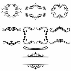 Decorative Ornament Vintage Baroque Decoration Floral Border Style Antique Art Retro