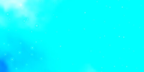 Light Blue, Green vector background with small and big stars.