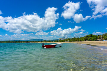 Fototapeta na wymiar Puerto Plata - Dominican Republic, Beautiful Tropical Beach - July, 2022
