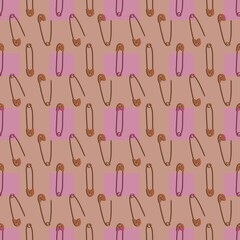 Metallic pins seamless sewing pattern for wrapping paper and fabrics and hobbies and kids and clothes print