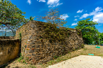 Ancient Columbian San Felipe Fort Bastion or Fortaleza de San Felipe in Puerto Plata built in 1577 - July 2022