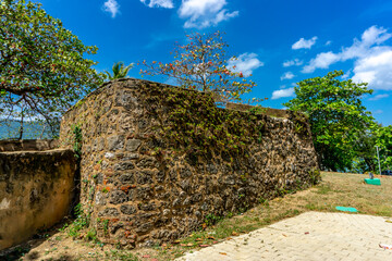 Fototapeta na wymiar Ancient Columbian San Felipe Fort Bastion or Fortaleza de San Felipe in Puerto Plata built in 1577 - July 2022