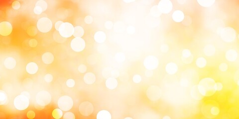 Light Orange vector pattern with circles.