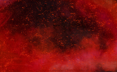 red background with grunge texture