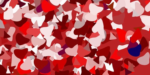 Light red vector pattern with abstract shapes.