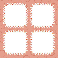 Frame with Rocket for banner, poster, and greeting card