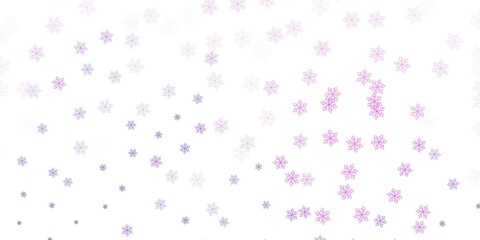 Light purple vector doodle background with flowers.