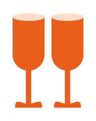 orange cups wine