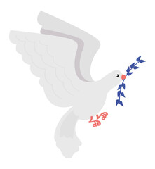 dove flying with olive branch