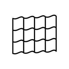 roof tile outline icon