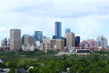 Cityscape of Edmonton, Alberta, Canada, during summer.
 - obrazy, fototapety, plakaty