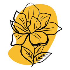 Fototapeta premium Trendy flower vector rose