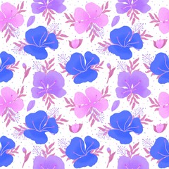 Obraz premium violet flower pattern