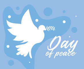 day of peace lettering postcard