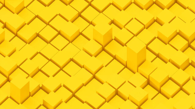 box 3d orthographic yellow background