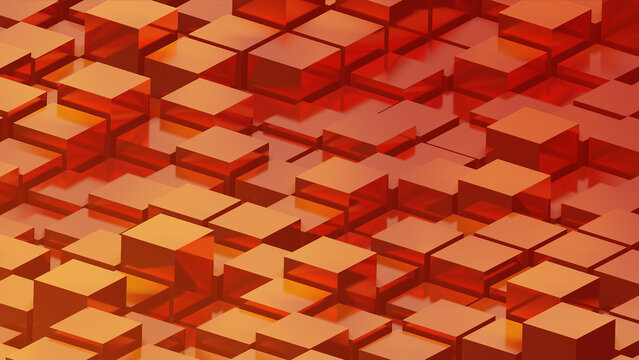 box 3d perspective red background