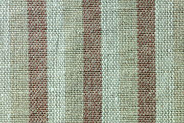 striped linen fabric texture. rough flax cloth background. highly detailed image. macro.