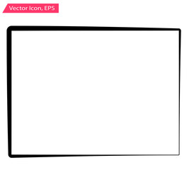 Obraz premium Rounded Rectangle Black Icon. Stylish Rectangle. Illustration. Vector Icon