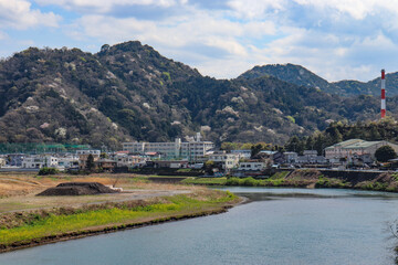 Fototapeta premium 狩野川（静岡県清水町）