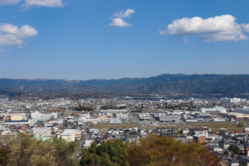 Fototapeta na wymiar 清水町と三島市の街並み（静岡県）