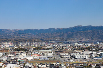Fototapeta na wymiar 清水町と三島市の街並み（静岡県）